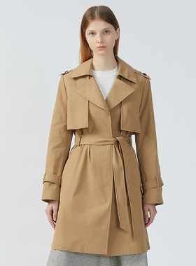 Mind Bridge春秋翻领休闲百搭通勤收腰款风衣少量MUCA126A-1680