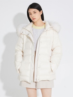 Mind Bridge冬季女士时尚休闲连帽休闲百搭气质羽绒服MUDJ720A