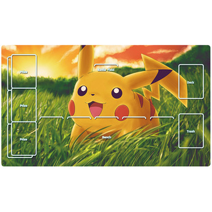 宝可梦PTCG单人皮卡丘对战卡垫决斗卡牌垫橡胶游戏桌垫可定制牌垫