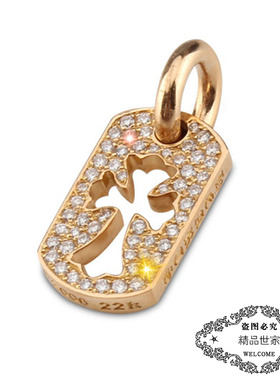 项链十字架镀金镶钻网红同款吊坠