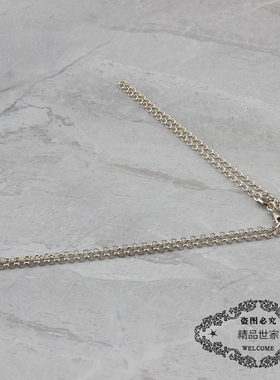 潮牌ROCK HEARTS纯银S925 圈链2.5mm 雪梨网红同款 暗黑风格