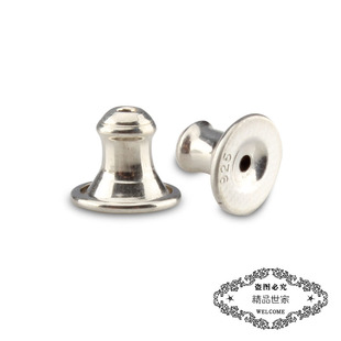 ROCK HEARTS S925银耳塞耳堵 耳钉扣 耳棍塑料耳针塞 银耳扣头