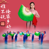 舞蹈扇子丝巾谁不说俺家乡好跳舞扇胶州秧歌扇子手帕广场舞长绸扇