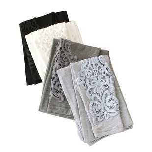 打底裤 显瘦弹力小脚裤 女夏外穿蕾丝九分裤 修身 高腰韩版 055福利款