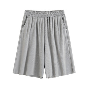 子潮ins热裤 女夏宽松阔腿五分中裤 黑色 居家休闲运动短裤 943福利款