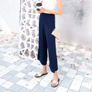 子 显瘦直筒长裤 Z917福利莫代尔阔腿裤 女夏2023高腰宽松休闲瑜伽裤
