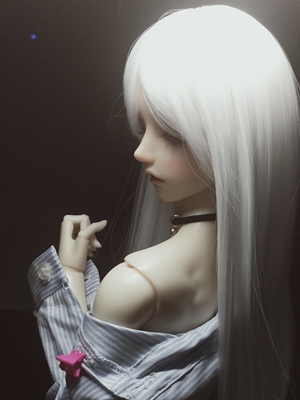 taobao agent BJD4 doll wig 3 -point long hair SD fake hair 6 -point white long -haired male and female doll universal daily spot