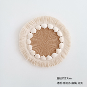 波西米亚民宿手工编织草编藤编墙饰客餐厅墙面装 饰背景墙新款