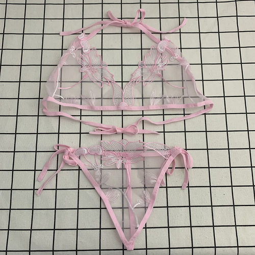 性感套装全透明内衣内裤系带