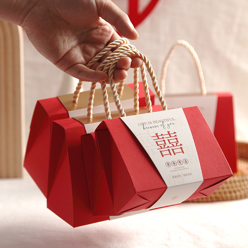 新款国风新中式极简结婚喜糖盒高级感大红空礼盒乔迁答谢通用,节庆用品/礼品,糖盒/糖盒配件,淘宝优惠券,粉丝福利购,淘宝优惠卷