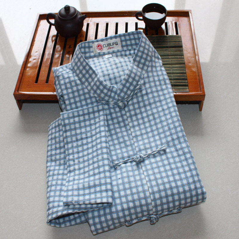 PLAID TANG COSTUME ORIGINAL NO SAME STYLE TAI CHI SUIT UNDERSHIRT PURE COTTON MENS TAI CHI SUIT UNDERSHIRT DOES NOT BALL AND DOES NOT FADE