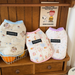 秋冬装狗狗猫咪衣服冬季保暖背心英美短曼基康可爱无袖加绒马甲