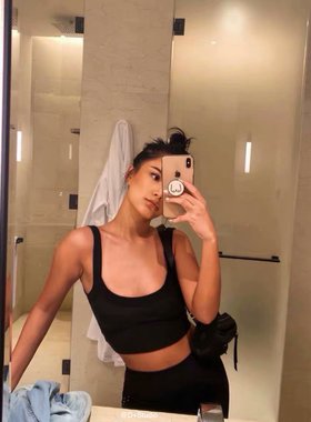 ins欧美时尚博主同款高弹力接头潮流女内搭吊带街头露背打底外穿