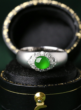 寻玉。适合职场女性的强大果敢！冰种正阳绿蛋 翡翠戒指 21