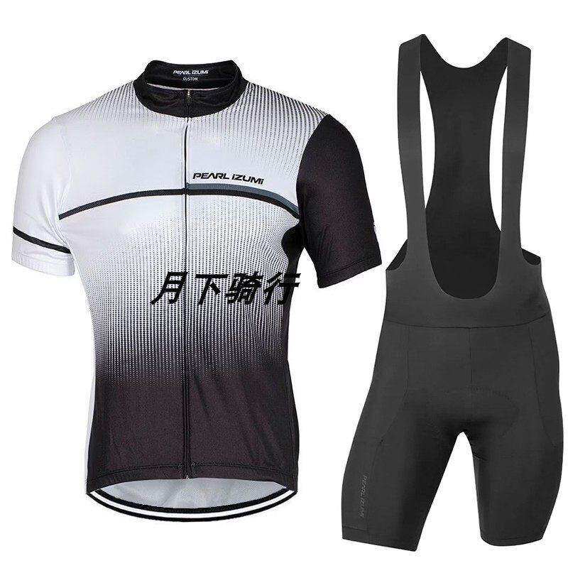 2023一字米自行车夏季骑行服上衣背带短裤公路车套装一字米男女款