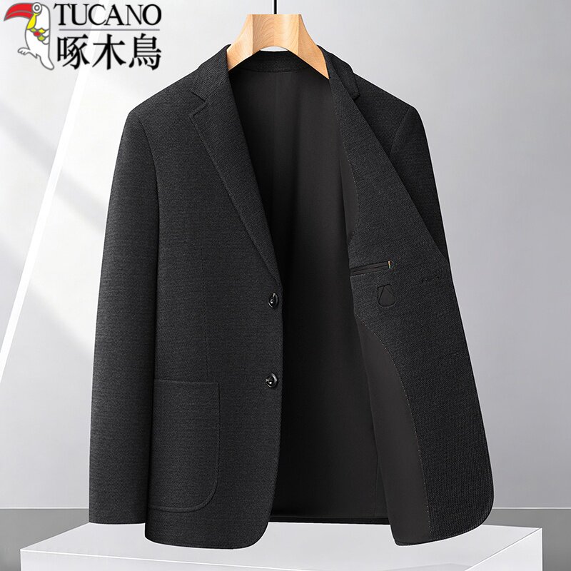 啄木鸟商务休闲修身男士单西外套