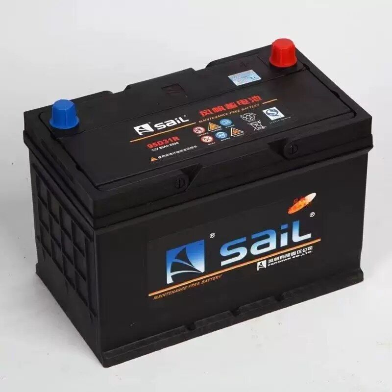 风帆汽车电瓶12V80AH95D31R/L适配宝典柴油H6铲车皮卡叉车蓄电池