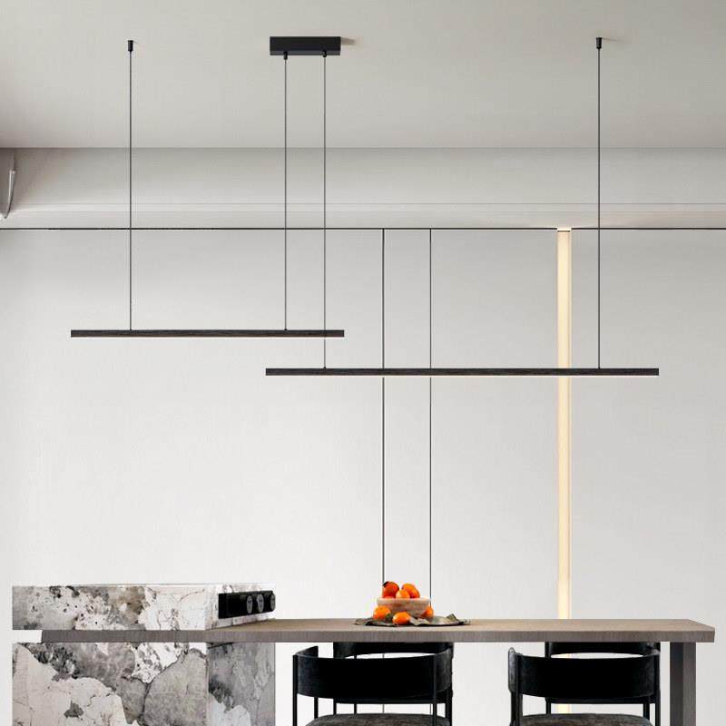 现代简约办公室书房一字长条岛台饭桌吊灯创意双头组合护眼饭厅灯,家装灯饰光源,餐厅吊灯,淘宝优惠券,粉丝福利购,淘宝优惠卷