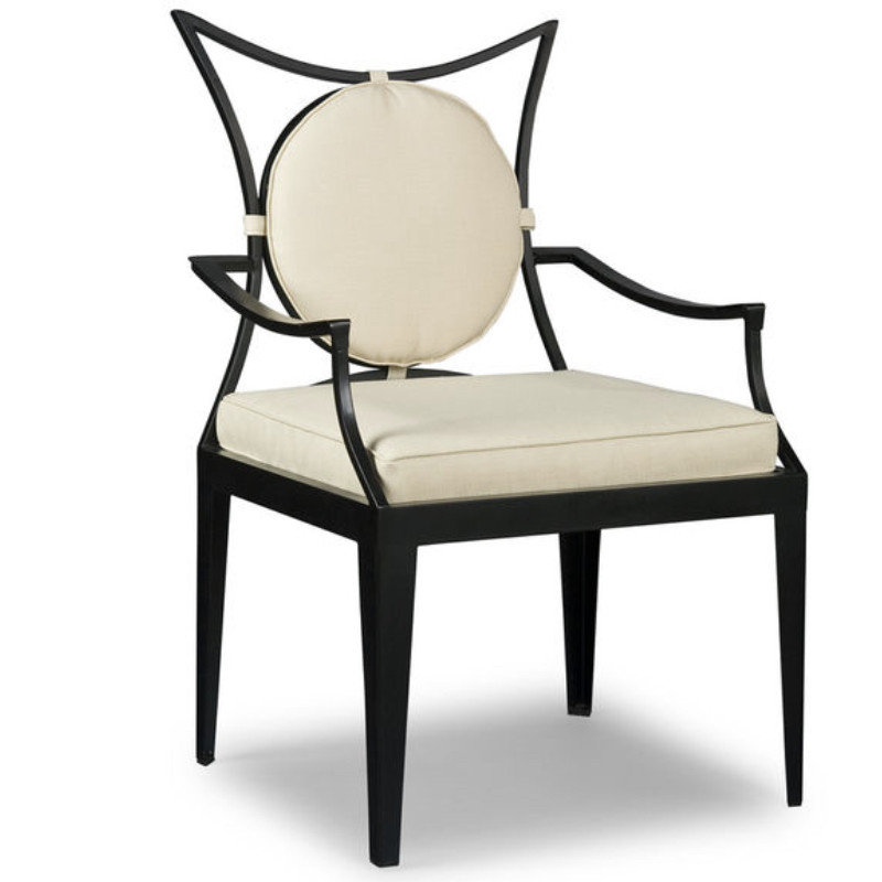 原装进口正版现货美式潮牌黑哑光喷砂金属布艺坐垫靠背扶手户外椅