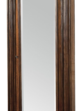 原装进口正版现货hooker美式复古落地穿衣镜收纳首饰柜深棕色木制