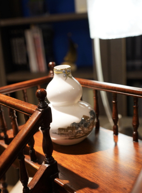 欧式风书房置物架胡桃木