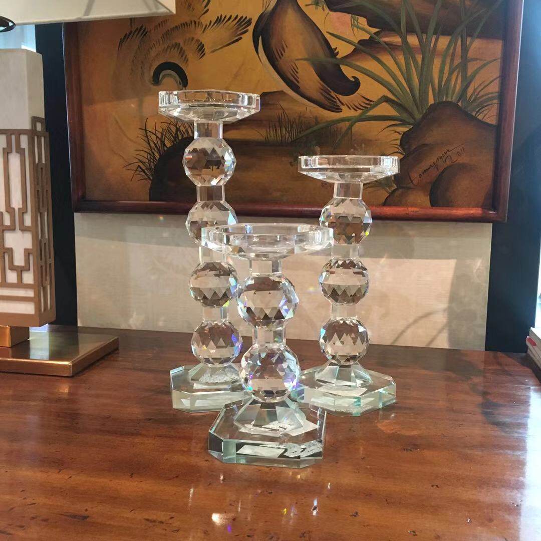 欧式风水晶烛台装饰摆件