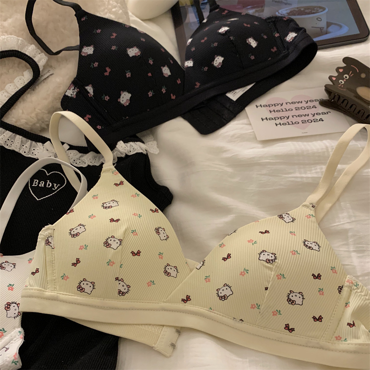 " 守护着你内心的童话"【kt约会日】甜美可爱内衣女生无钢圈文胸