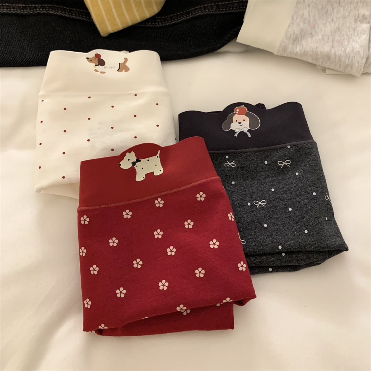 小平角设计纯棉女生内裤