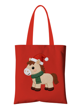 2026新款马年生肖卡通本命年布袋大容量出门购物袋结实耐用包定制