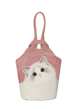布偶猫卡通可爱手拎遛弯水桶包小众高级感便携百搭手拎布袋定制