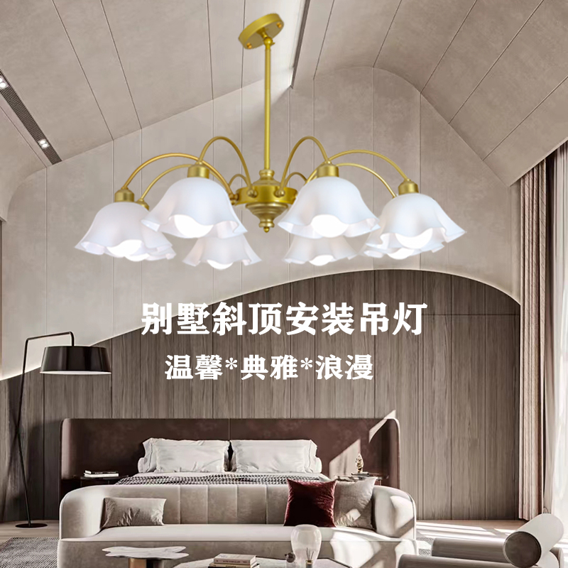 別墅吊燈復式樓輕奢亞克力