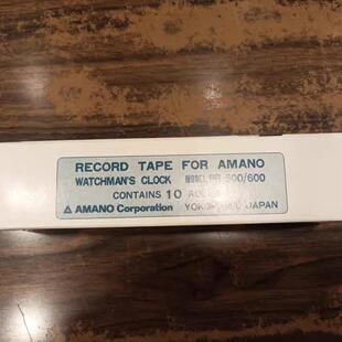 安满能PR-600巡更机打印纸巡逻钟色带纸热敏小卷纸AMANO原装纸卷