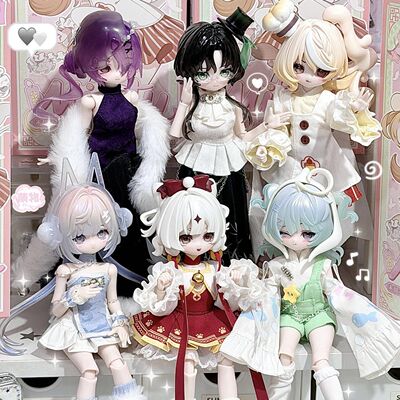 正品米甜三代运气势小签灵8分BJD可动人偶摆件盲盒潮玩周边礼物