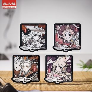 指定款正品非人哉神仙同游亚克力徽章61*62mm方形吧唧赵公明文昌