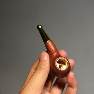 非洲紫檀木迷你小斗便捷小号实木烟斗短嘴烟锅复古旱烟斗男士