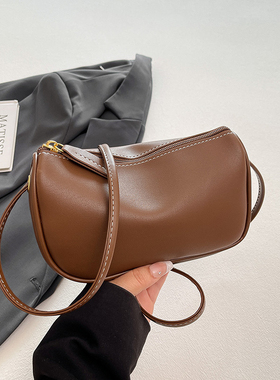 时尚小包包女2025新款秋冬百搭女士单肩斜挎包软皮简约休闲手机包