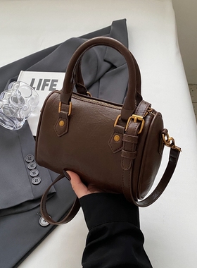 时尚手提小包包女2025新款ins潮小众百搭女士单肩斜挎包波士顿包