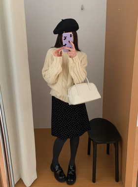 韩系复古麻花设计感独特毛衣2026年早秋高级感毛衣外套女