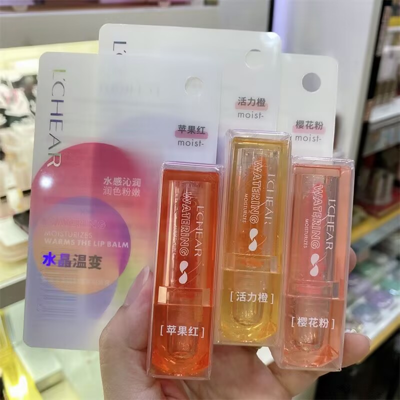 蕾琪水晶果冻款护唇膏变色口红保湿补水润唇膏少女士学生温变唇膏