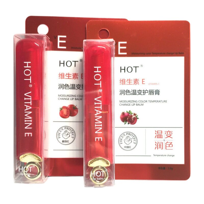 HOT温变护唇膏滋润保湿秋冬睡前修护变色口红补水防干燥维生素E女