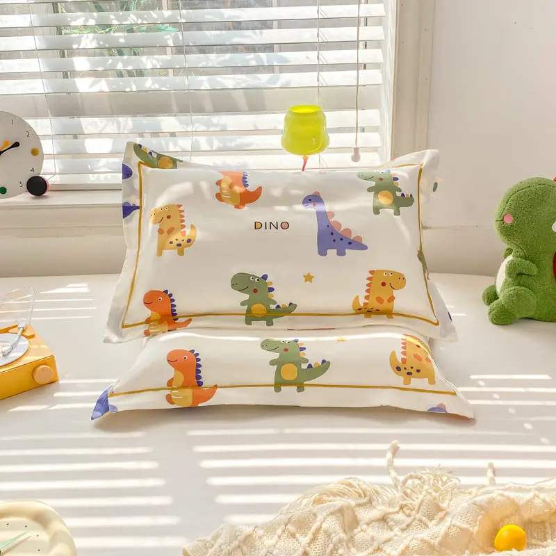 新品四季全棉少儿枕套卡通纯棉枕头套印花宽边枕芯套子幼儿小枕套