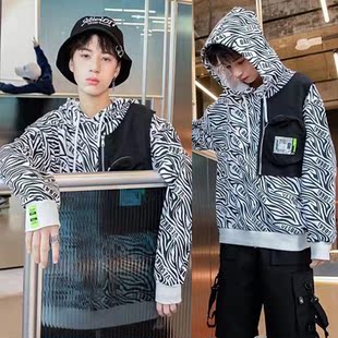 小灵丁男童中大童长袖帽衫春秋款卫衣潮童百搭上衣