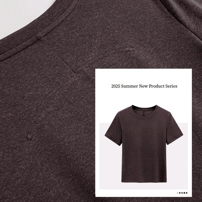 2025夏季新款莱赛尔天丝亚麻升级款夏薄款短袖设计感T恤休闲半袖
