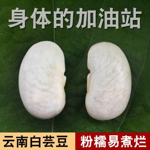 云南农家大白芸豆白扁豆粉糯易煮