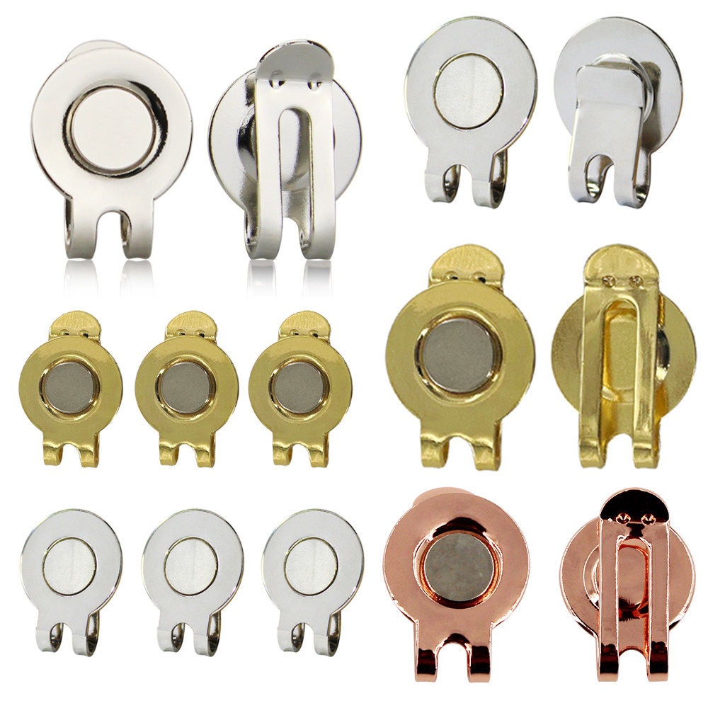 高尔夫球帽夹子 带磁铁空夹子 高尔夫帽夹底座 配件 10个装