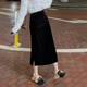高腰显瘦高级感开叉直筒裙子 秋冬季 金丝绒半身裙女中长款 2025新款