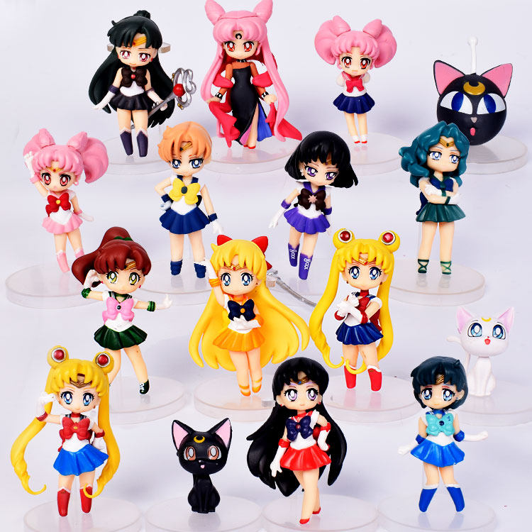 Sailor Moon Hino Rei Sailor Moon Water Ice Moon Q Version Model Hand Office Aberdeen Car Decoration Doll