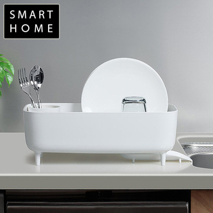 出口日本环保塑料厨房置物架沥水架碗筷餐具收纳盒碗碟架滴水碗架