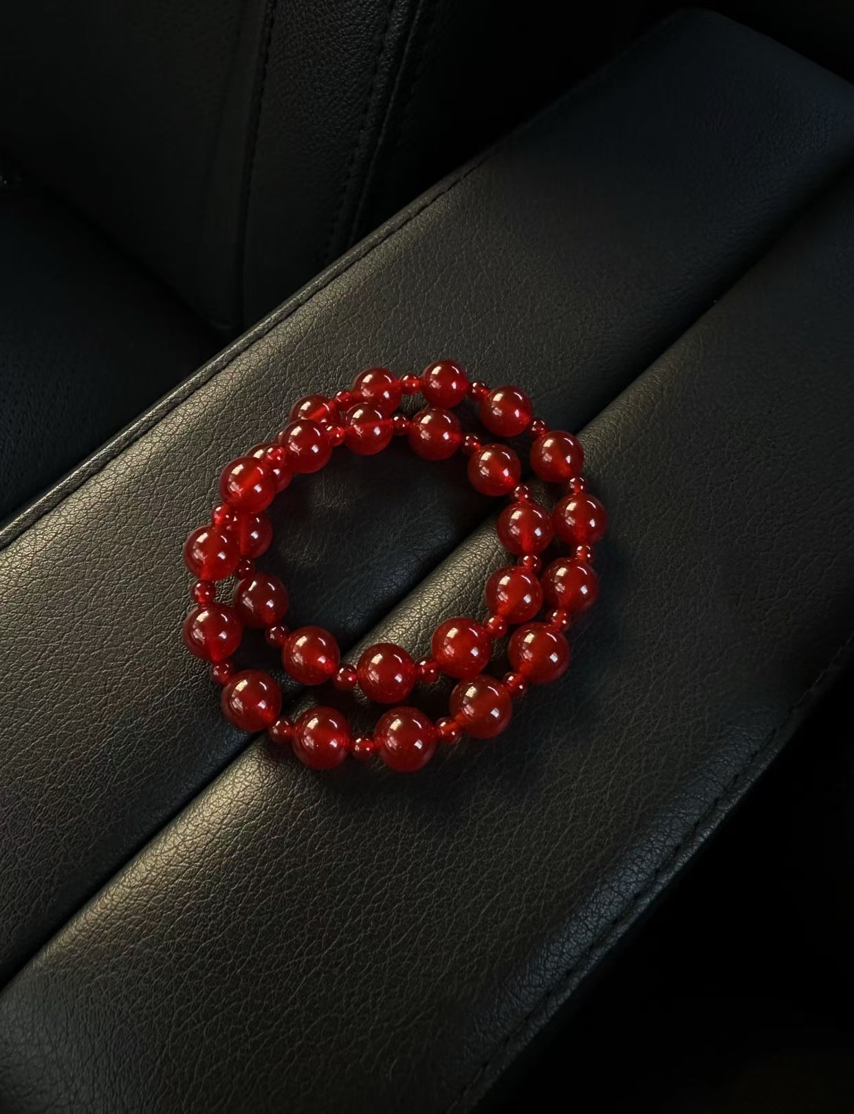 赵露思同款红玛瑙手链女款单圈手串饰品礼物送女友闺蜜生日礼物