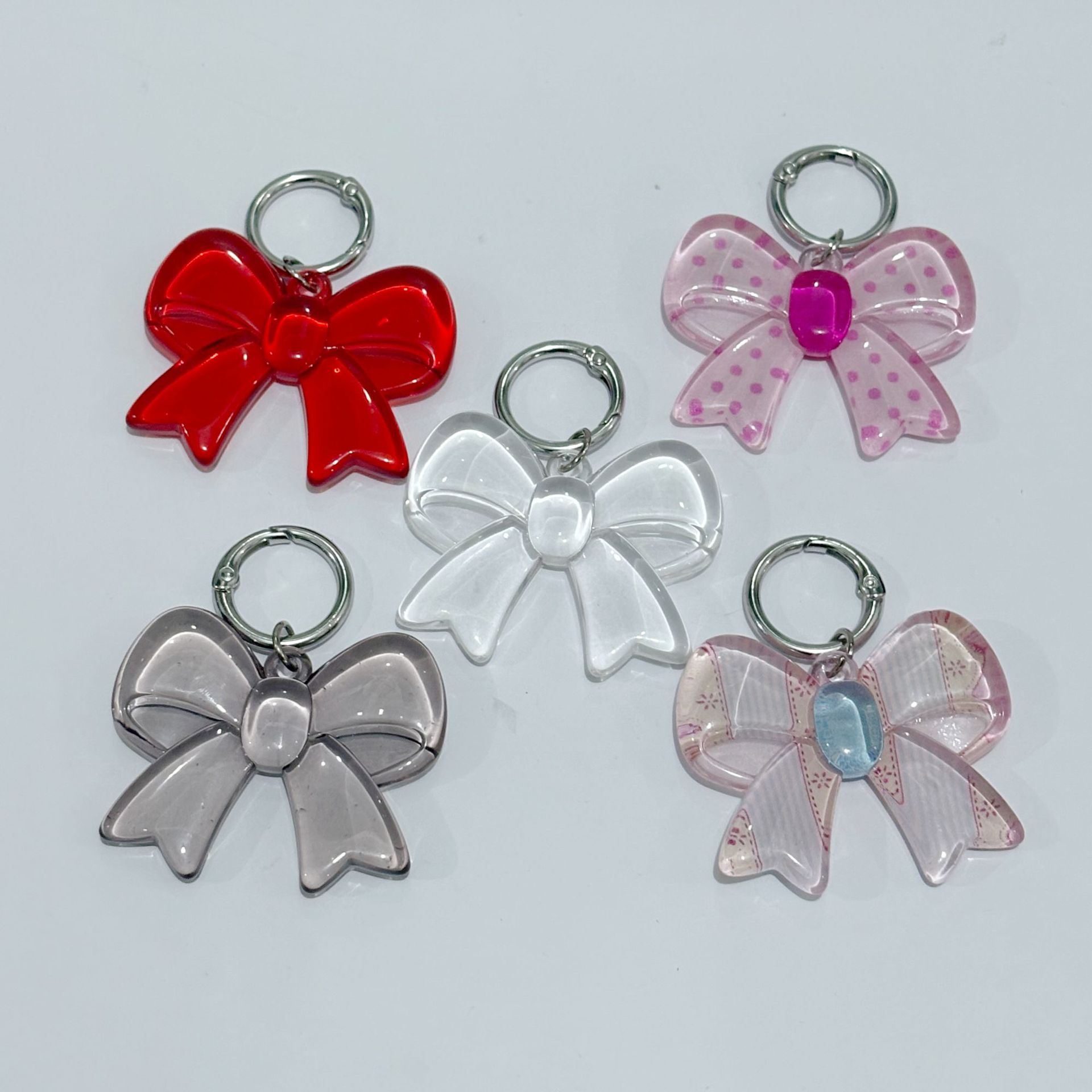 韩国东大门新款蝴蝶结钥匙扣挂件可爱少女心包包挂饰情侣钥匙链潮